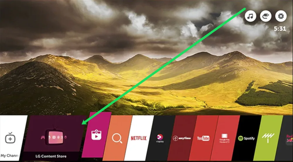 LG Content Store mağazası
